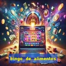 bingo de alimentos saludables para imprimir